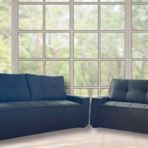 Estofado 828065 - 2x3 lugares Linho Cinza