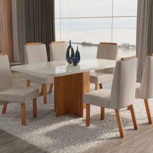 Conjunto Mesa 944754 -1,60x 0,80 com 06 cadeiras