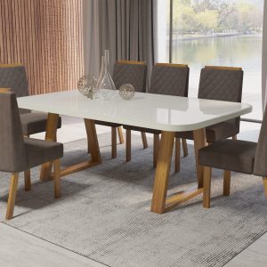 Conjunto Mesa 944893 -1,80x 0,90 com 06 cadeiras