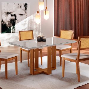 Conjunto Mesa 177839007-1,20x0,80 com 04 cadeiras 177839011