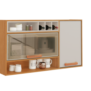 Armário Aéreo 1029077 - Cinamomo/Off white