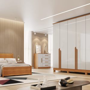 Guarda-Roupa 969156 – 06 portas Nature/Off